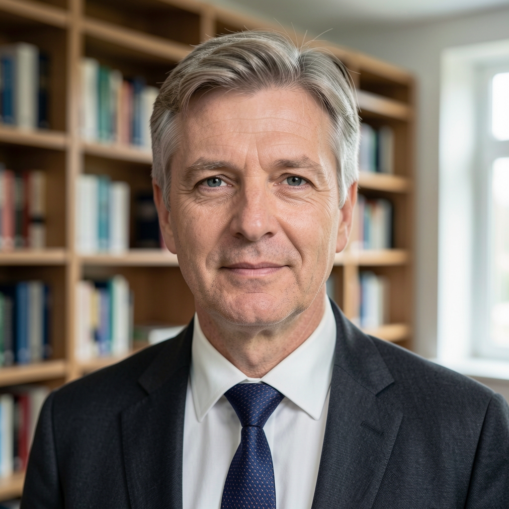 Kovács Péter, médiajogi és sajtószabadság-kutató, ősz hajú professzionális kinézetű férfi irodai könyvtár hátterével